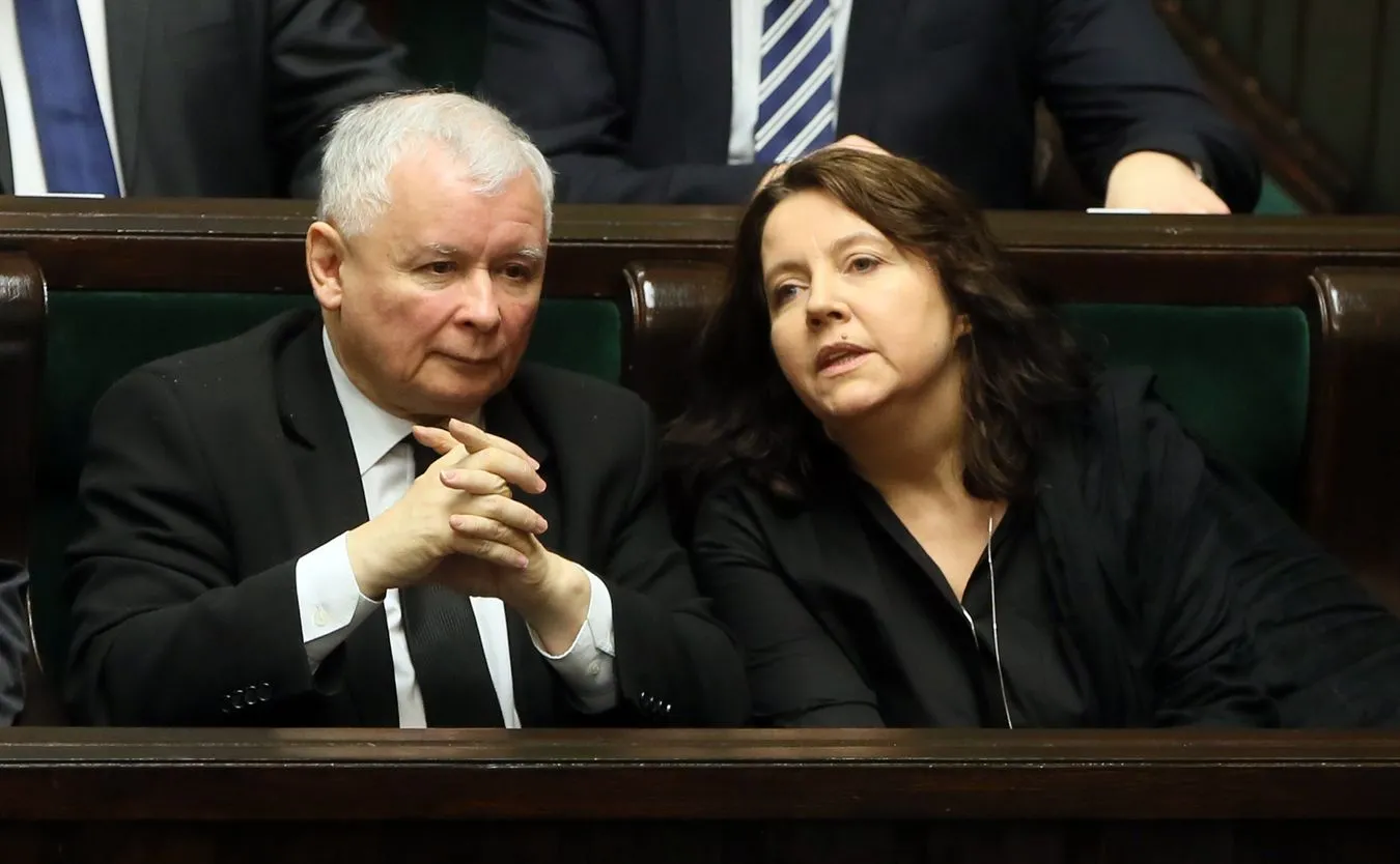 Jarosław Kaczyński i Joanna Lichocka