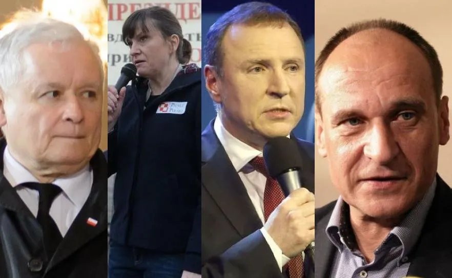 Jaroław Kaczyński, Ewa Stankiwicz, Jarosław Kurski i Paweł Kukiz