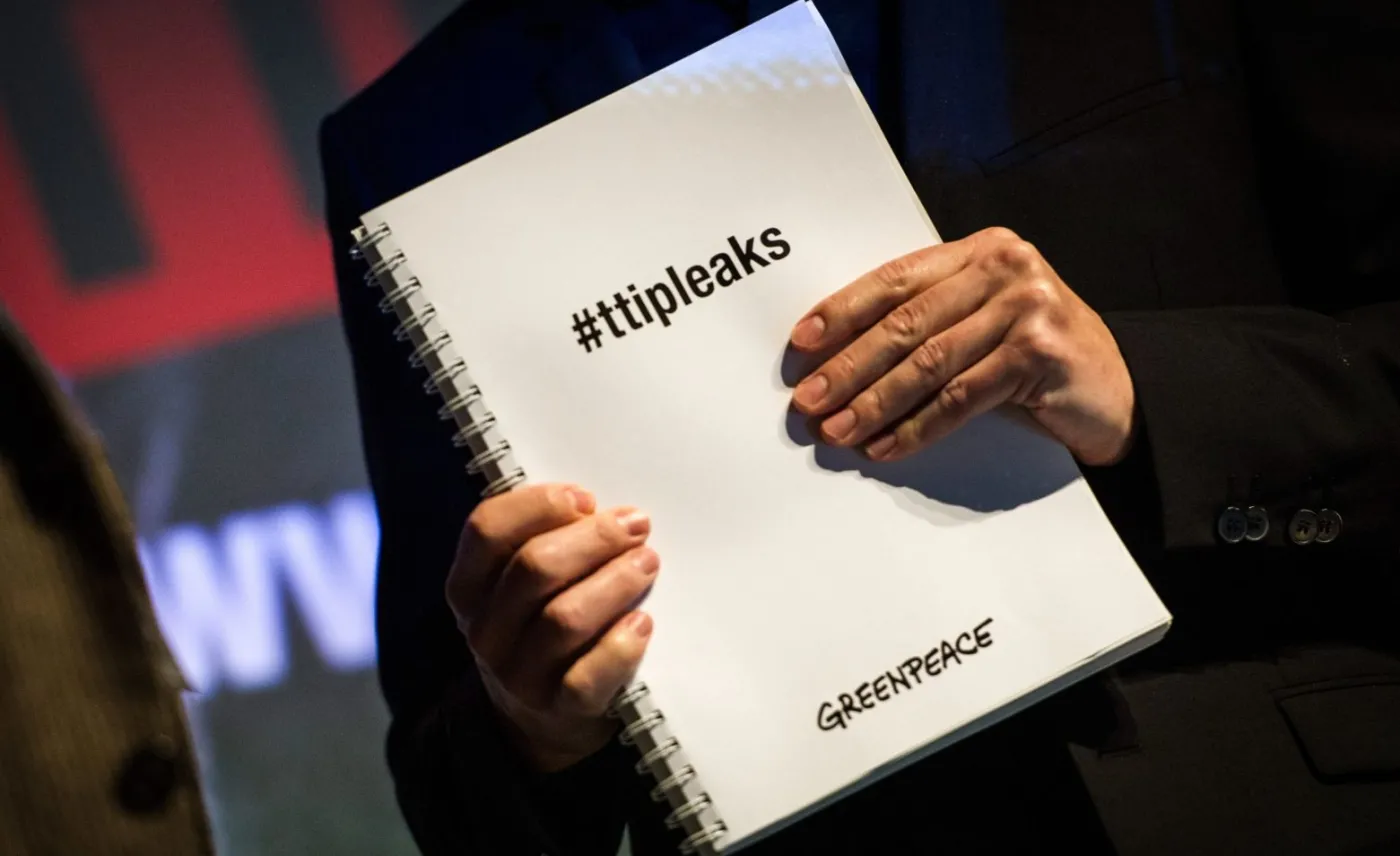Dokumenty dotyczące negocjacji umowy TTIP, ujawnione przez Greenpeace