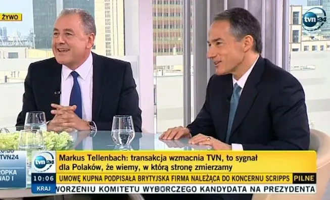 Marcus Tellenbach Prezes Zarządu i Dyrektor Generalny TVN SA oraz Noe NeCastro, Chief Development Officer Scripps Networks Interactive