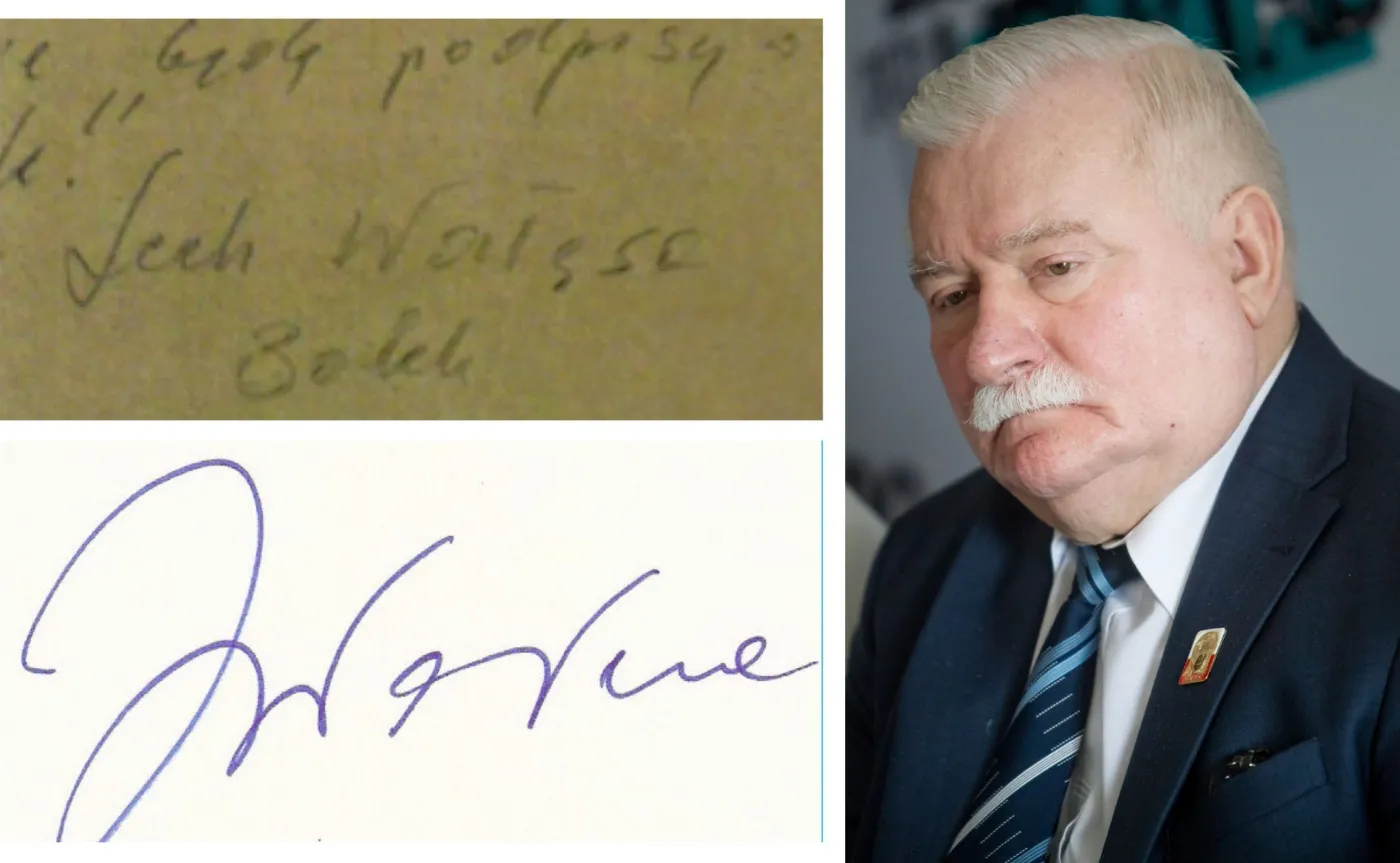 Podpisy Lecha Wałęsy - z dokumentów z szafy Kiszczaka oraz współczesny