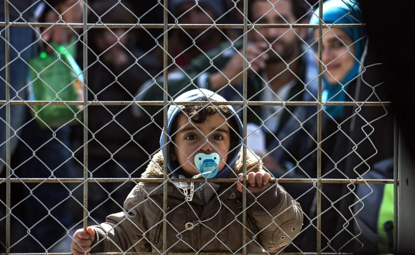 Imigranci na granicy grecko-macedońskiej