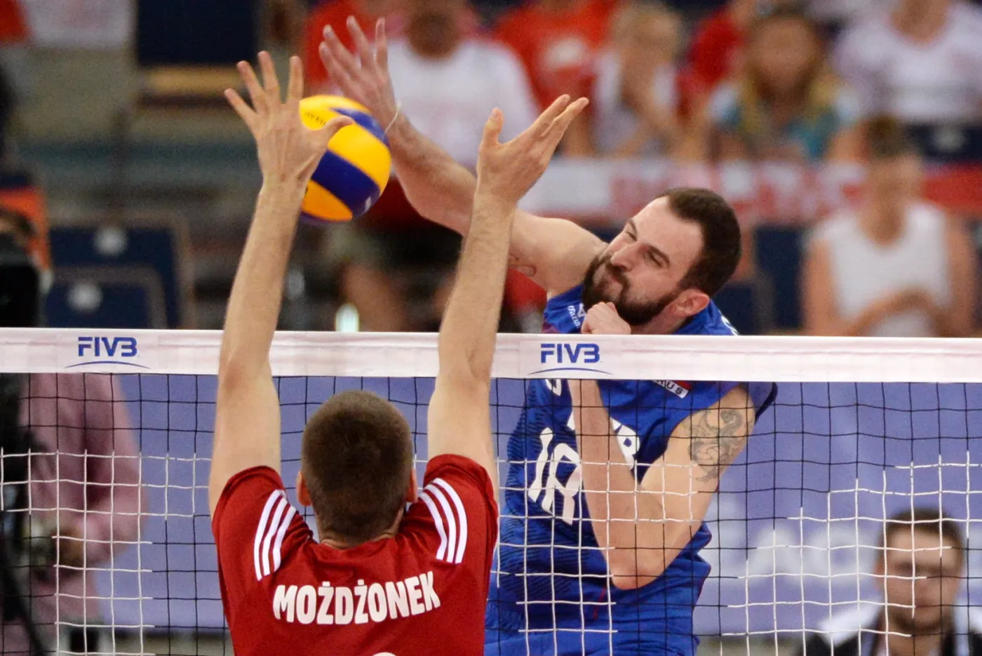 Marcin Możdżonek (L) i Aleksander Wołkow