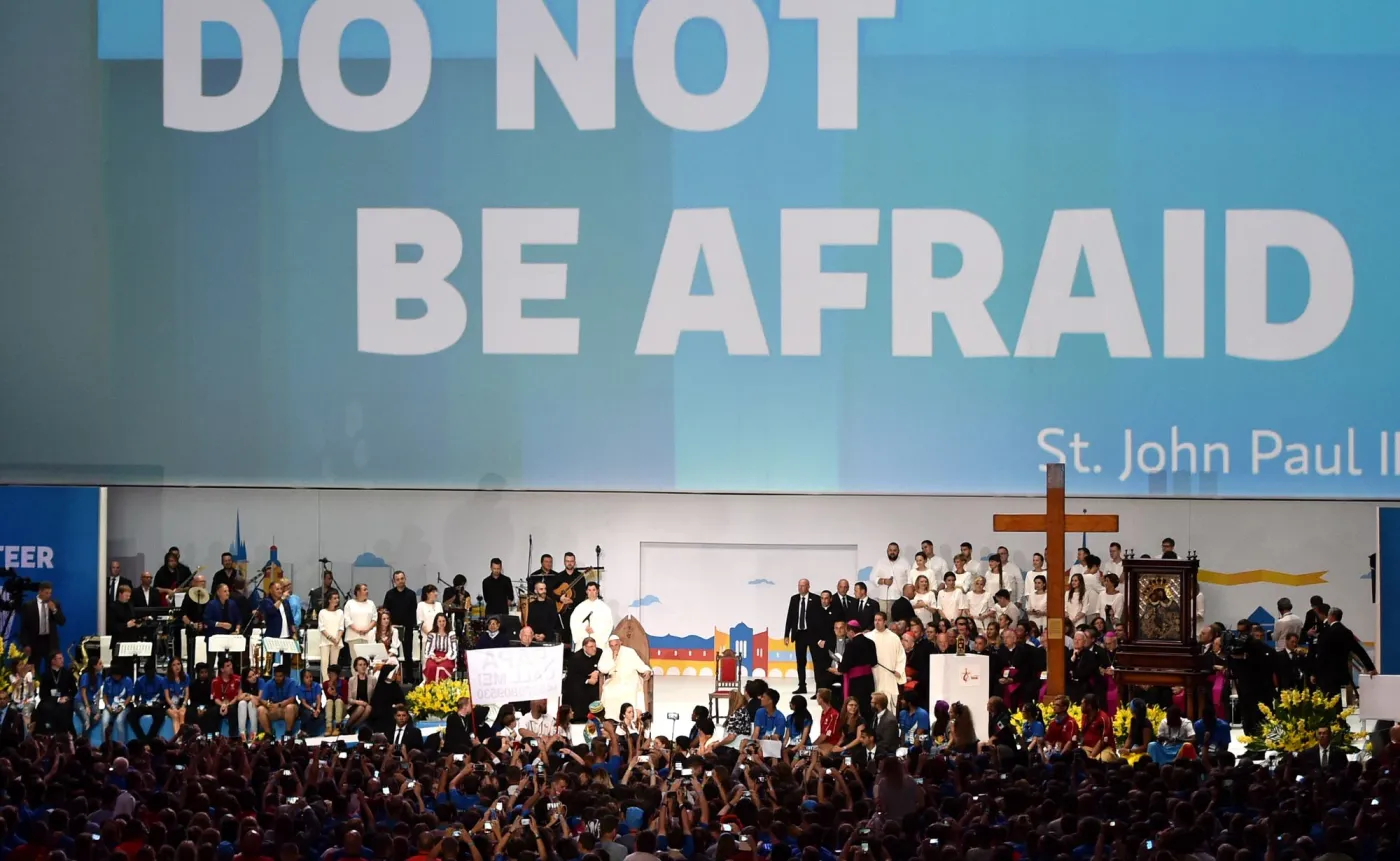 Spotkanie papieża z wolontariuszami