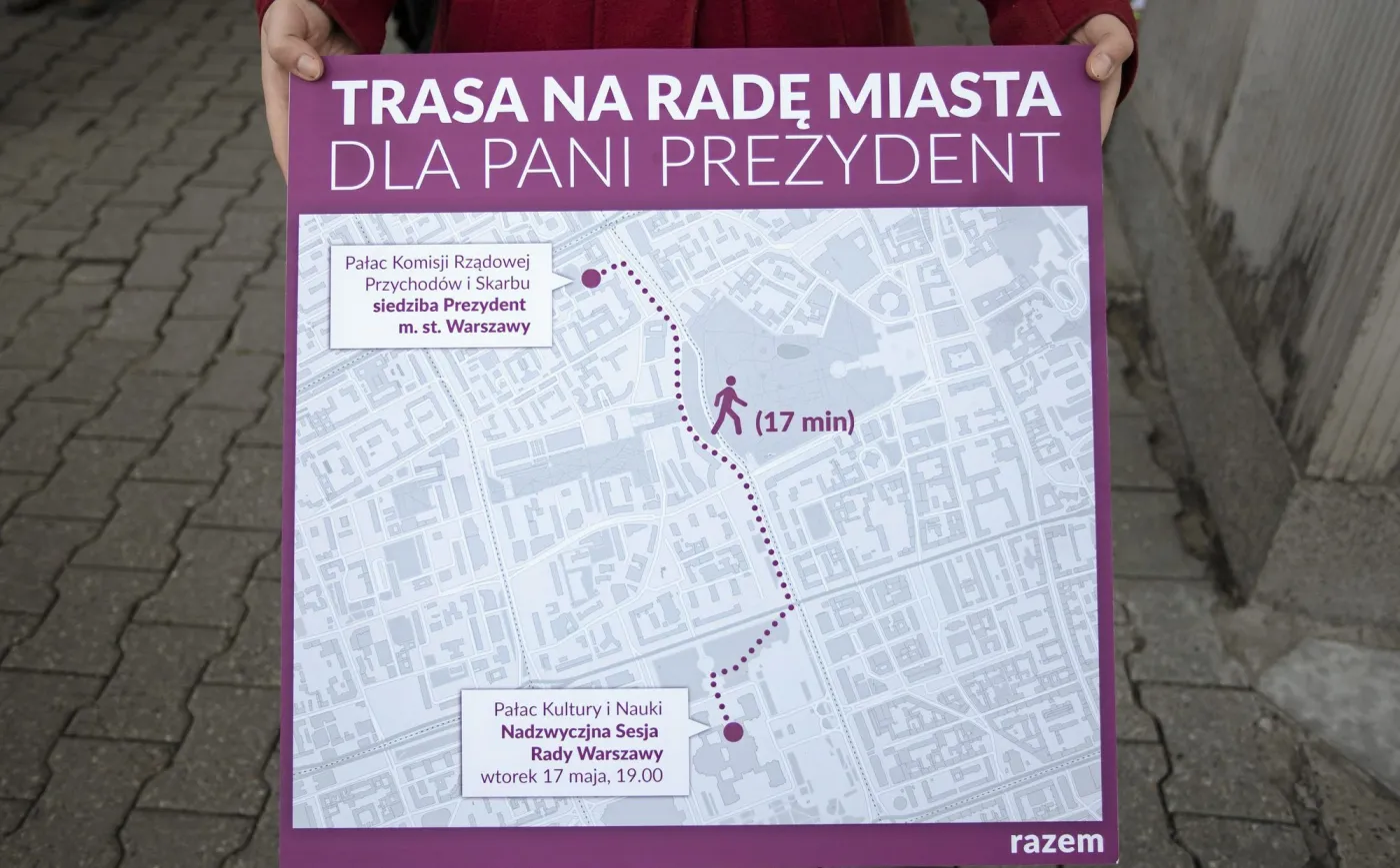 Partia Razem przygotowała mapę dla prezydent Warszawy