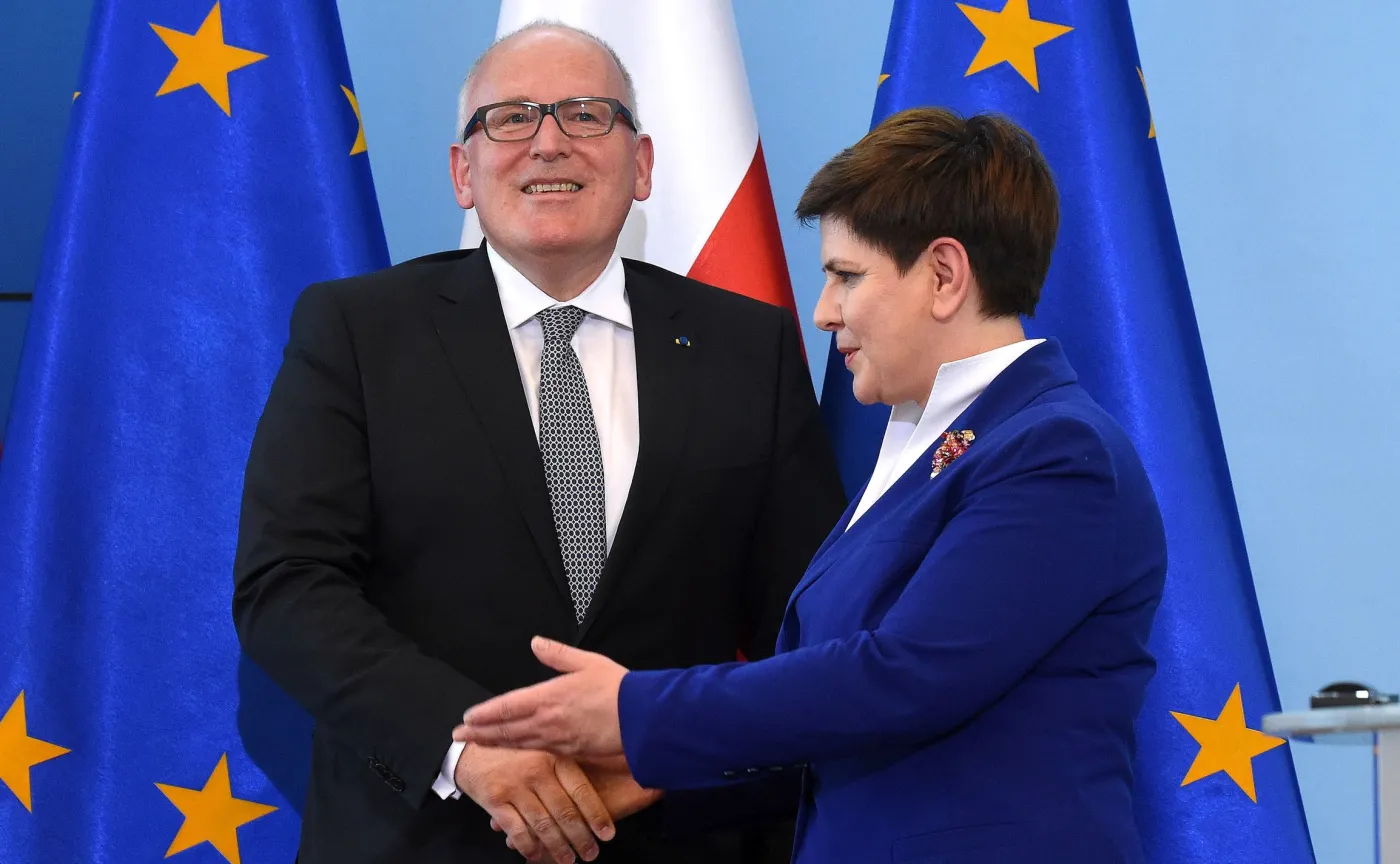 Premier Beata Szydło i Frans Timmermans
