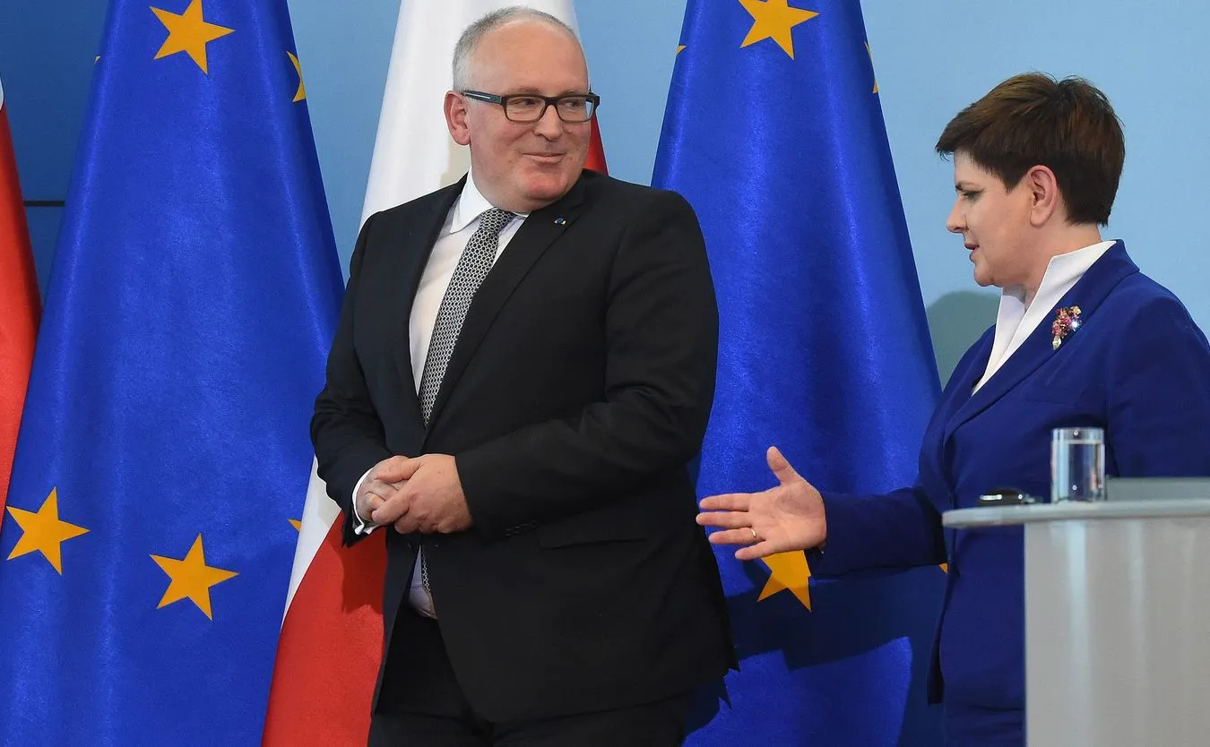 Frans Timmermans i Beata Szydło