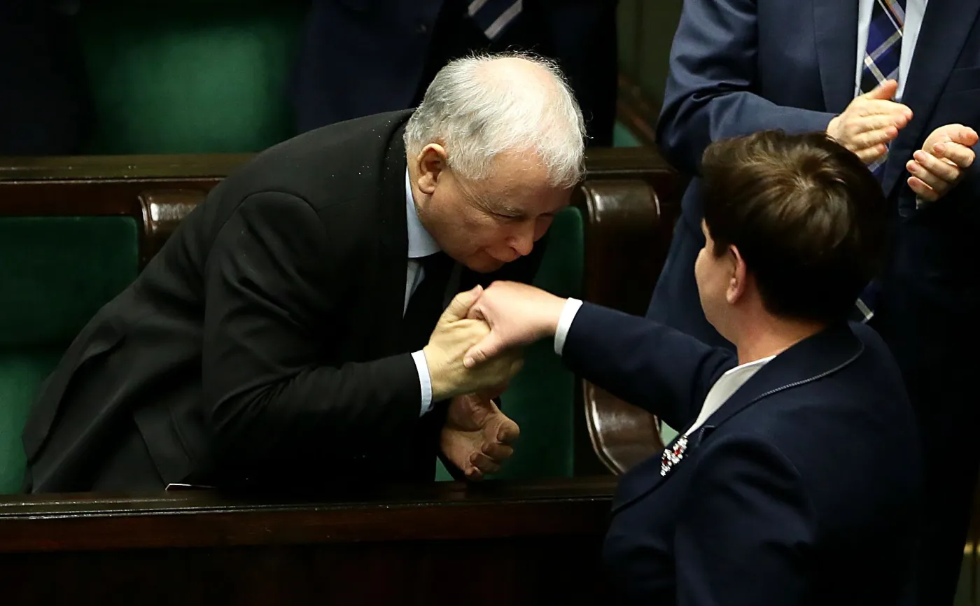 Jarosław Kaczyński i Beata Szydło