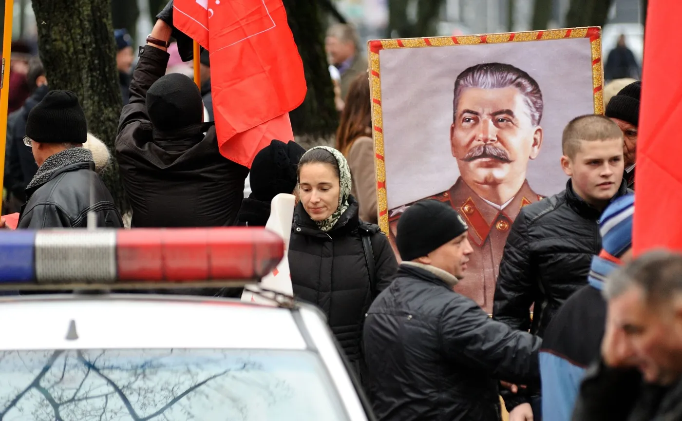Manifestacja rosyjskich komunistów