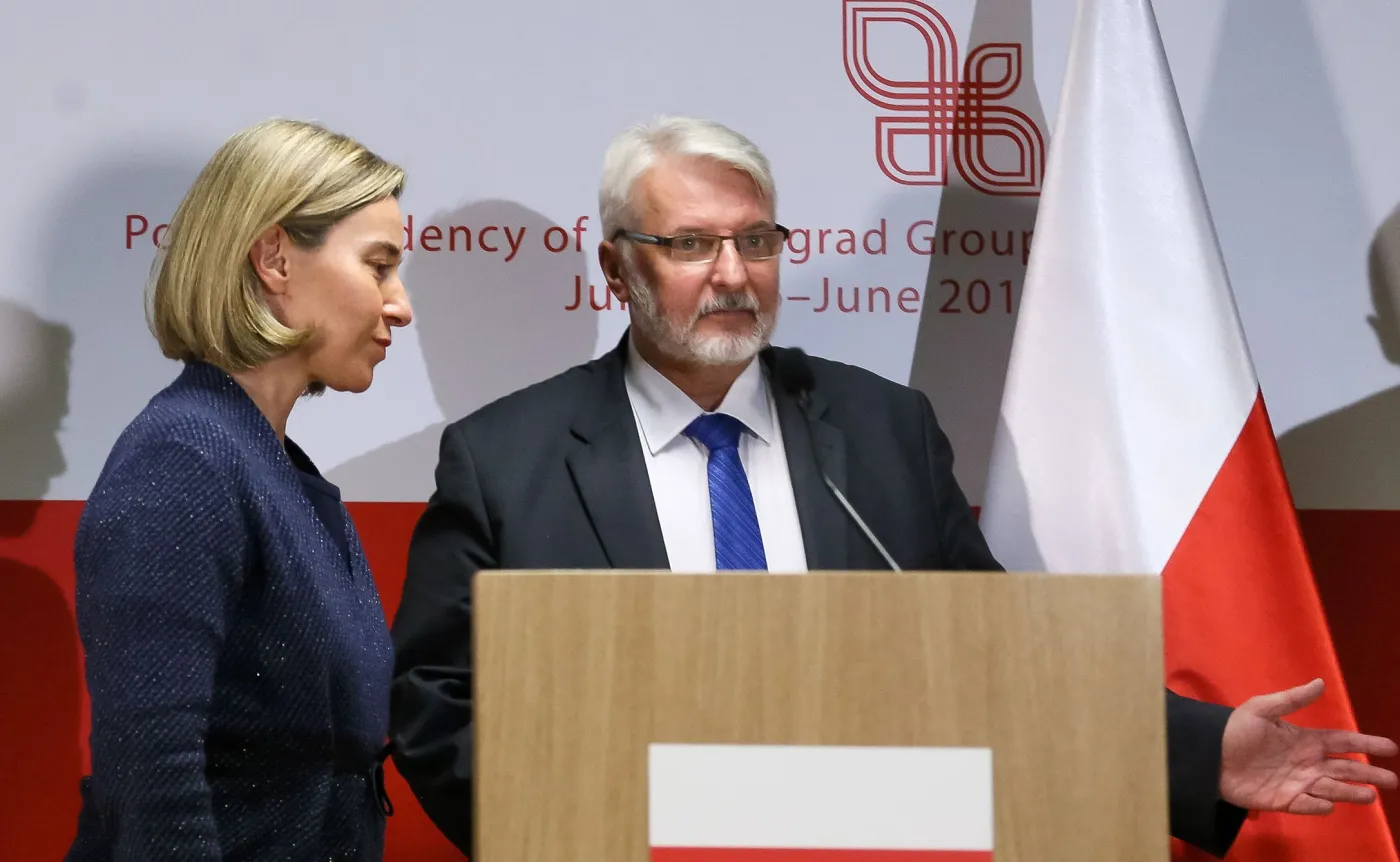 Witold Waszczykowski i Federica Mogherini 