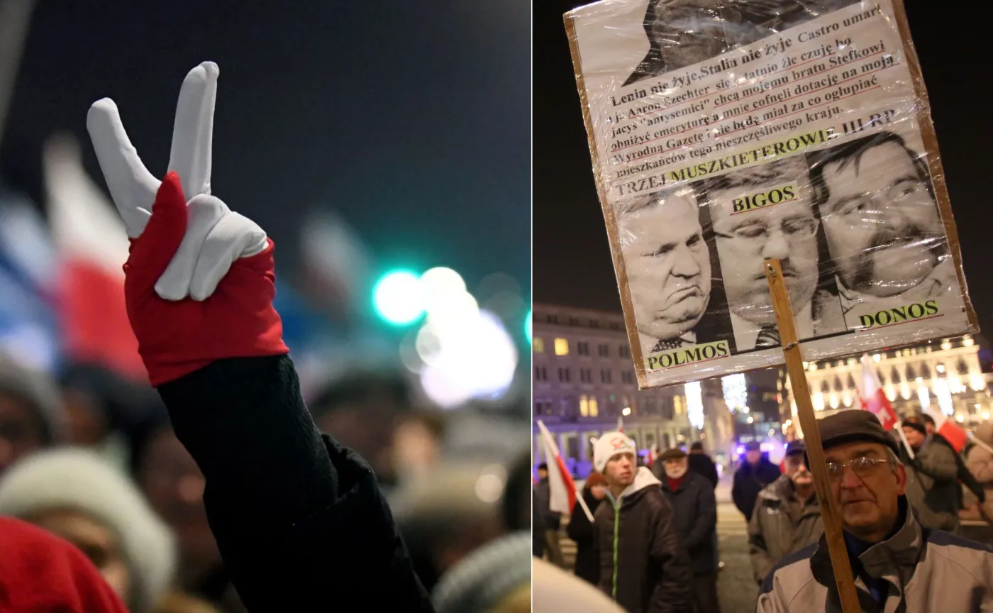 Manifestacja KOD i manifestacja PiS