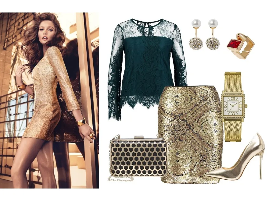 Święta glamour skąpane w złocie. STYLIZACJE