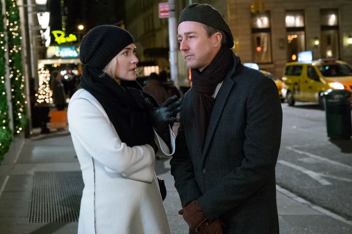 Kate Winslet oraz Edward Norton w filmie "Ukryte Piękno". Premiera 25 grudnia 2016. fot. materiały prasowe