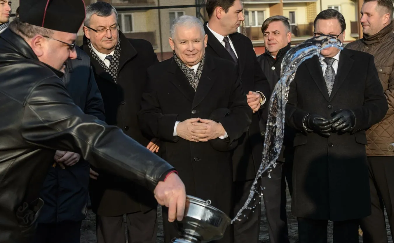 Jarosław Kaczyński, konferencja na temat programu Mieszkanie Plus