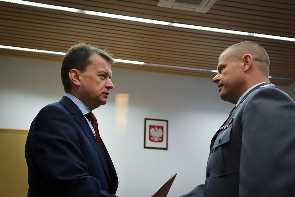 Inspektor Zbigniew Maj i minister Mariusz Błaszczak