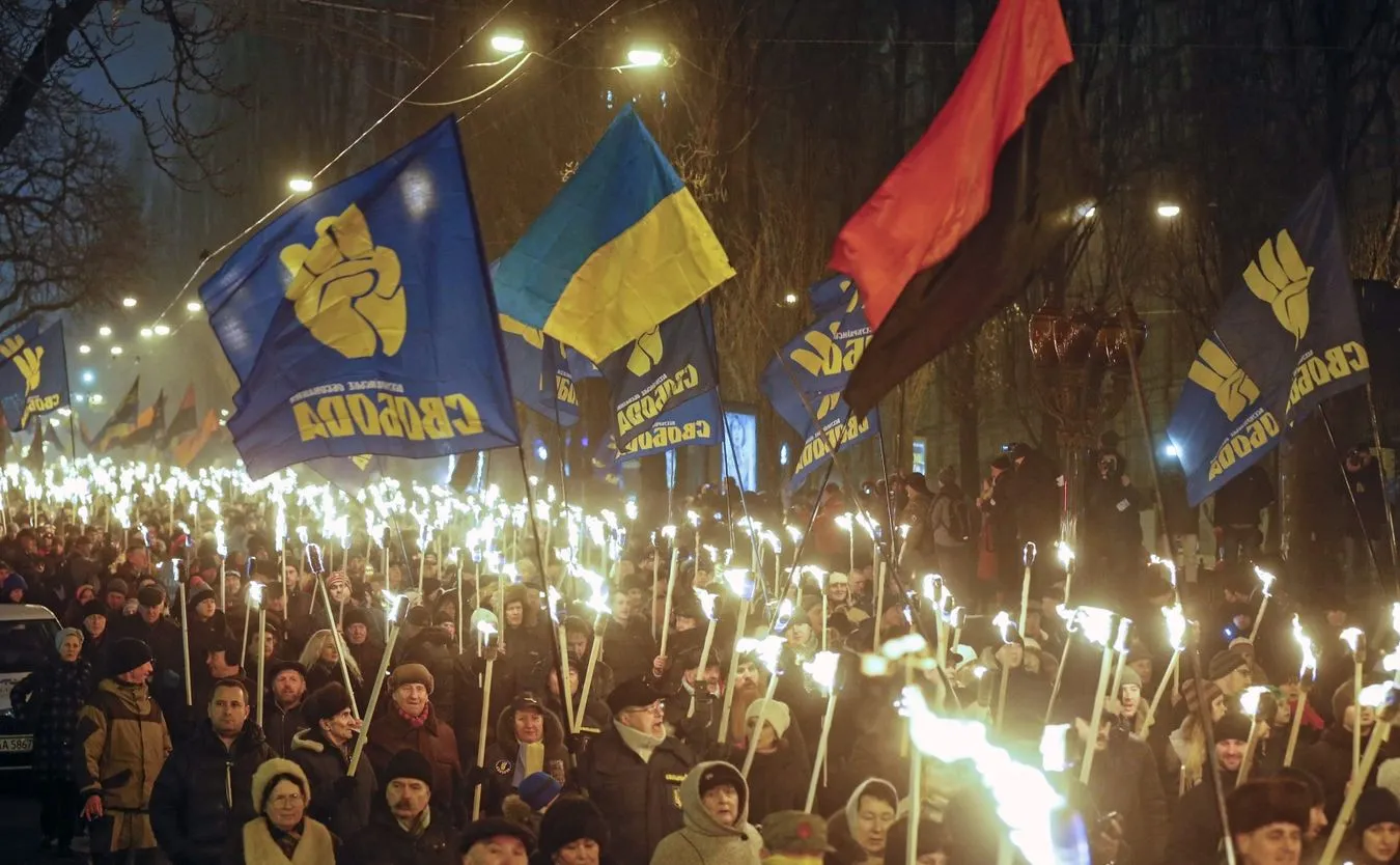 Ulicami Kijowa przeszedł marsz ku czci Bandery