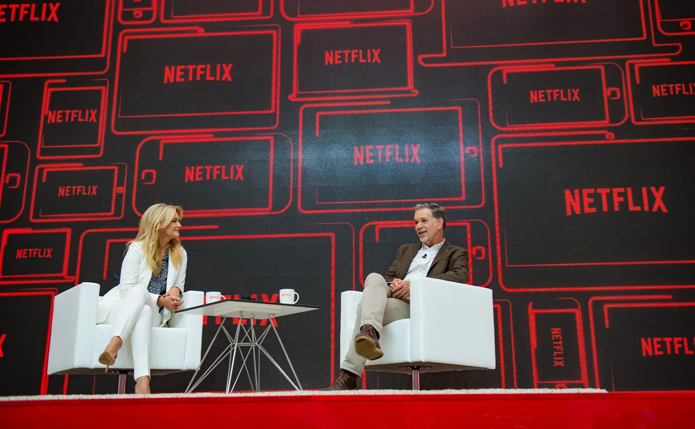 Konferencja prasowa z udziałem Reeda Hastingsa, współzałożyciela i dyrektora generalnego serwisu Netflix