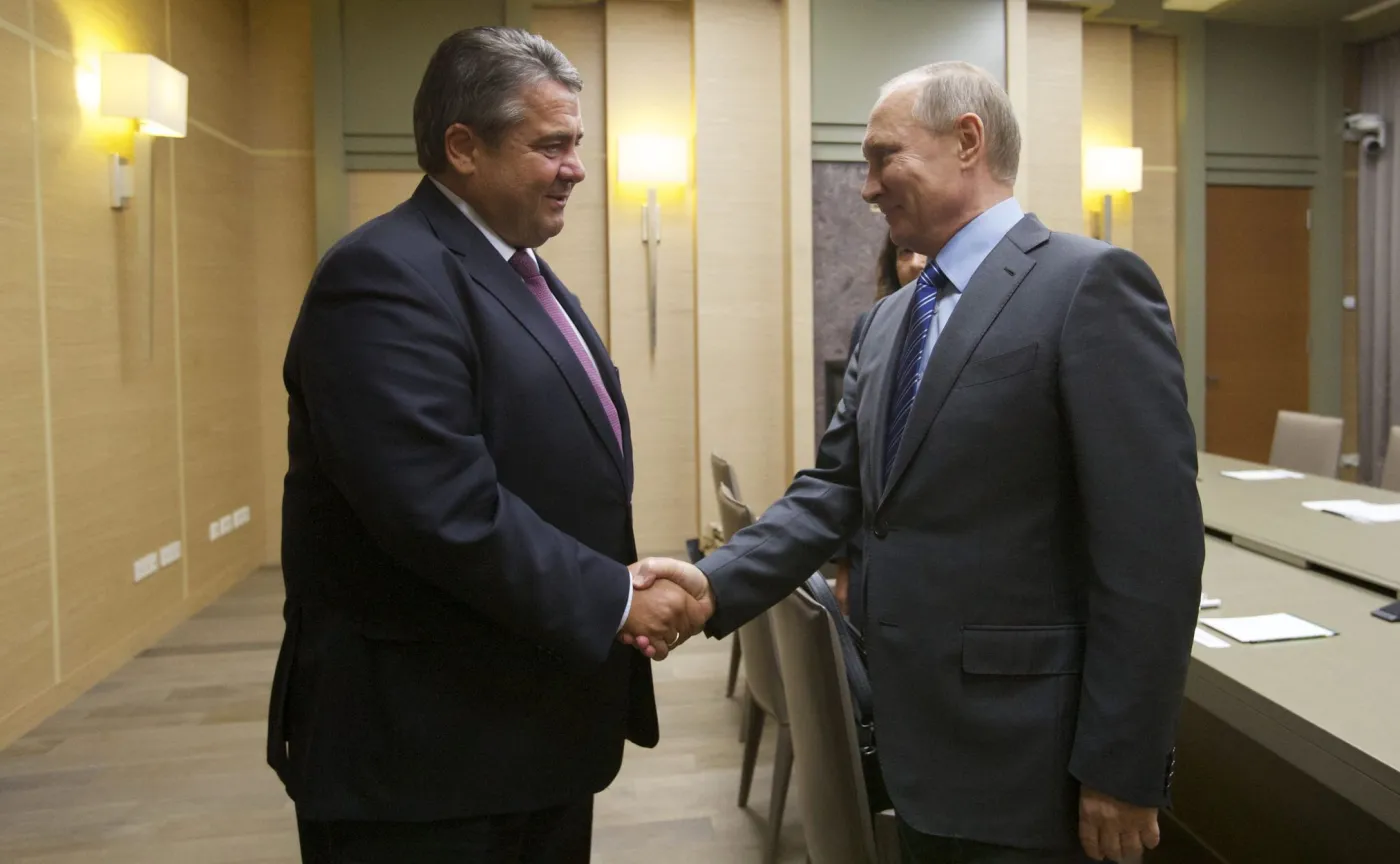 Sigmar Gabriel i Władimir Putin
