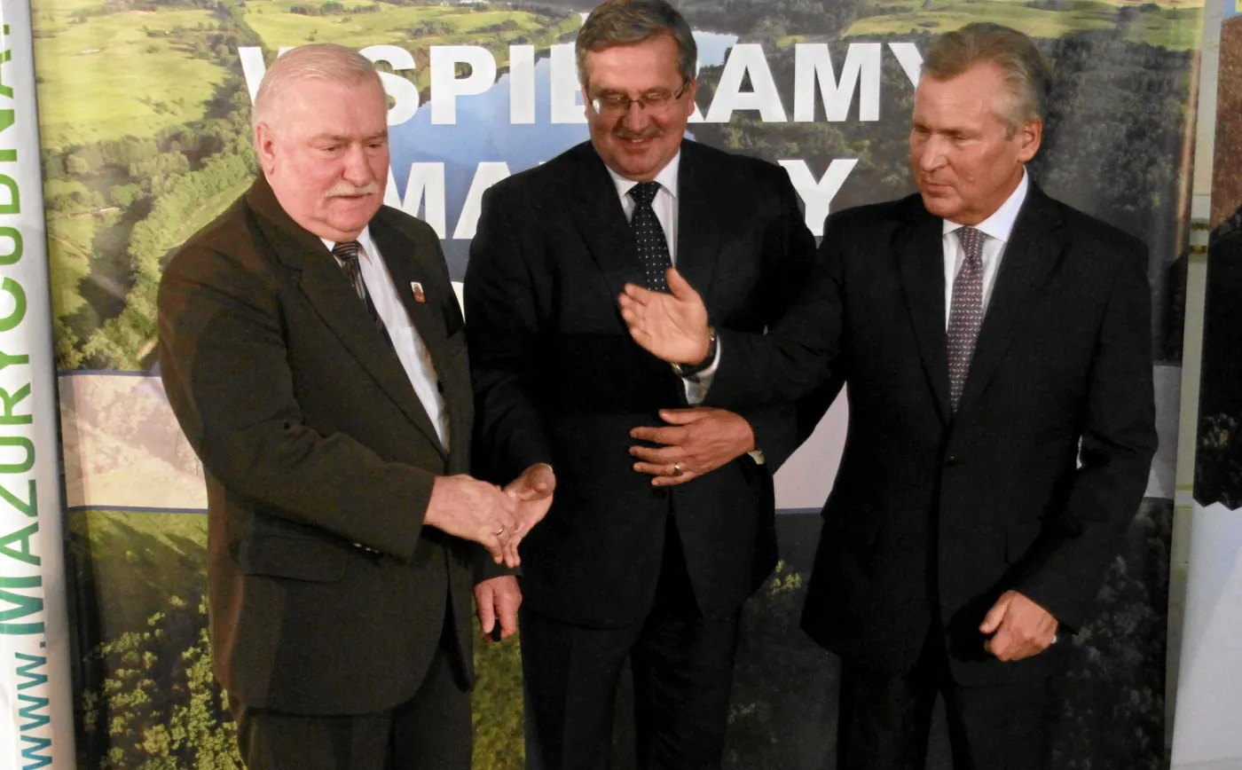 Lech Wałęsa, Bronisław Komorowski i Aleksander Kwaśniewski