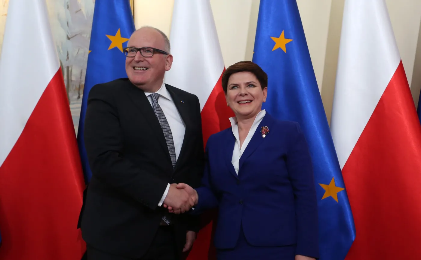 Frans Timmermans i Beata Szydło