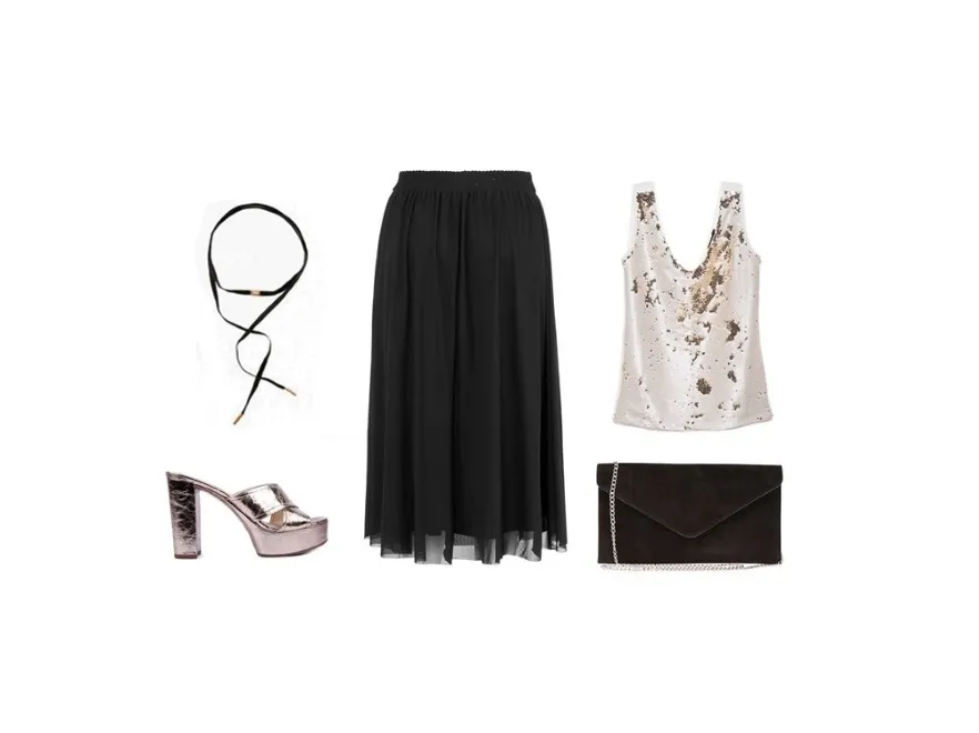 STYLIZACJE z czarną spódnicą