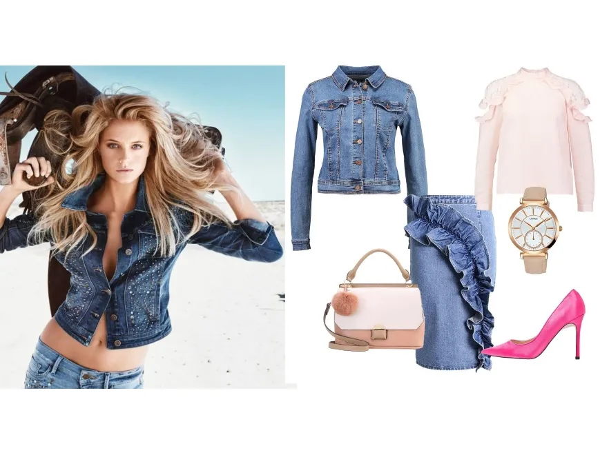 W samą porę na wiosnę: STYLIZACJE z dżinsową kurtką