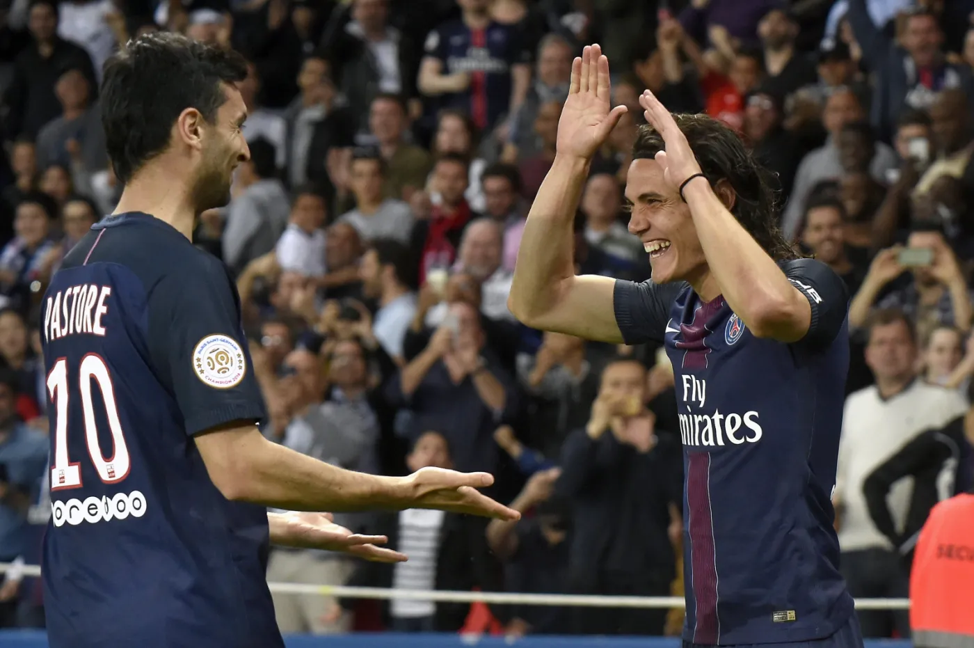 Edinson Cavani i Javier Pastore