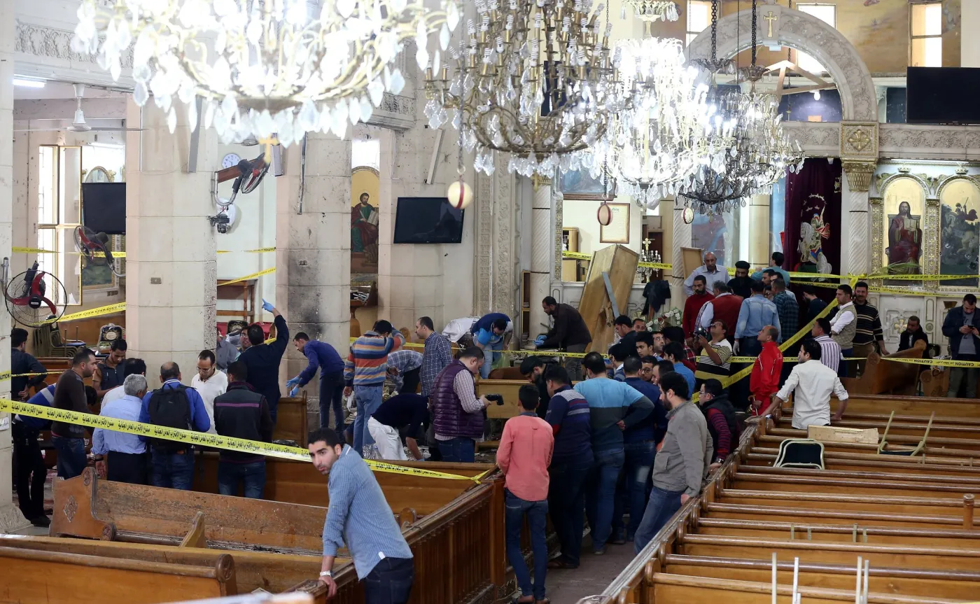 Koptyjski kościół po zamachu