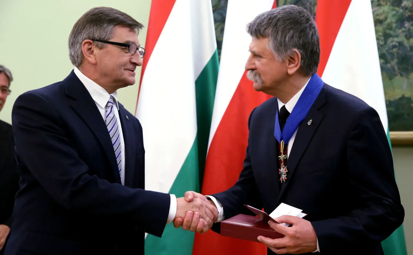 Marek Kuchciński i Laszlo Kover