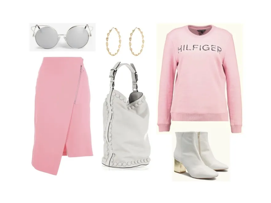 Ubrania z widocznym logo. STYLIZACJE