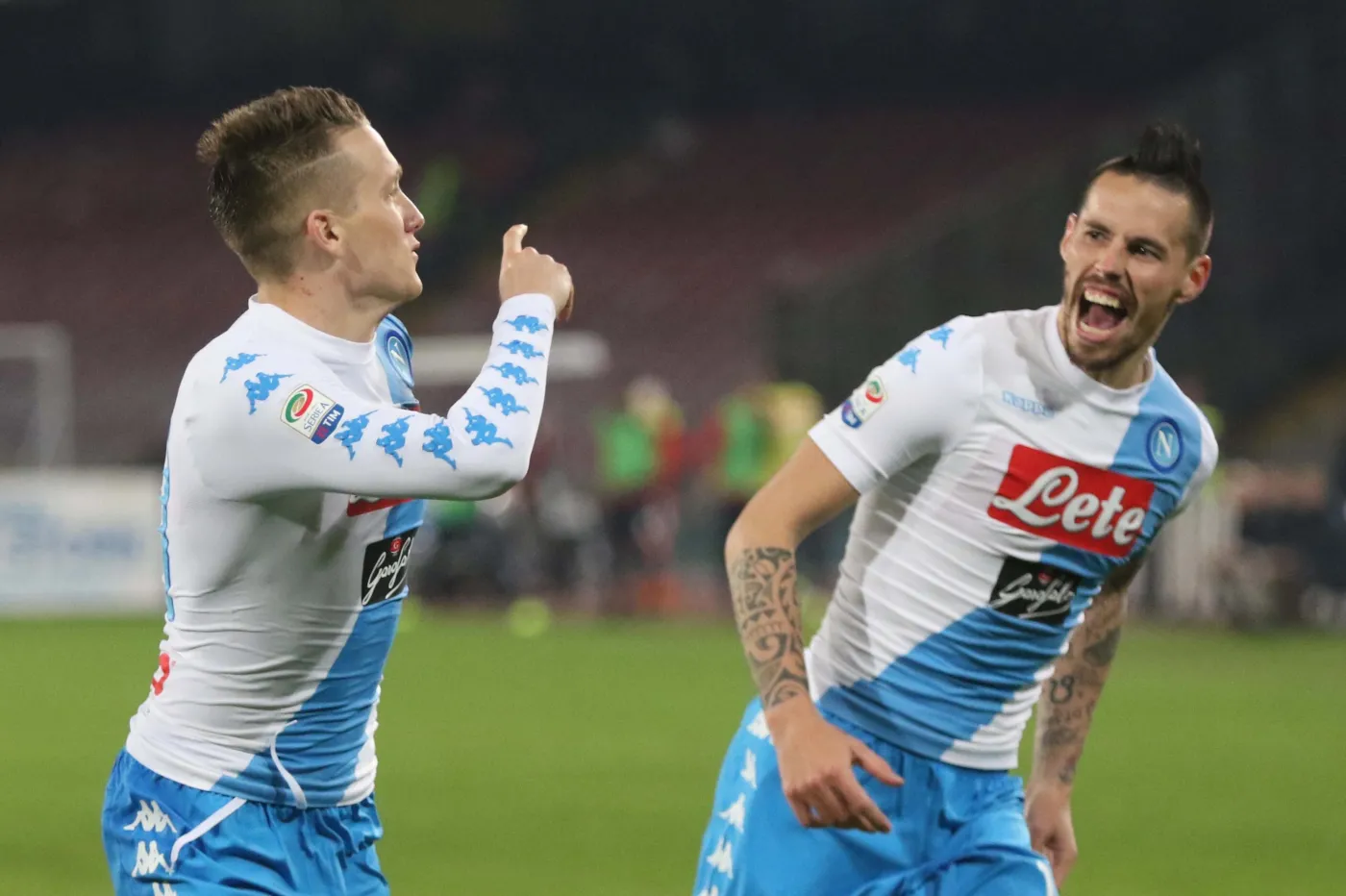 Piotr Zieliński i Marek Hamsik