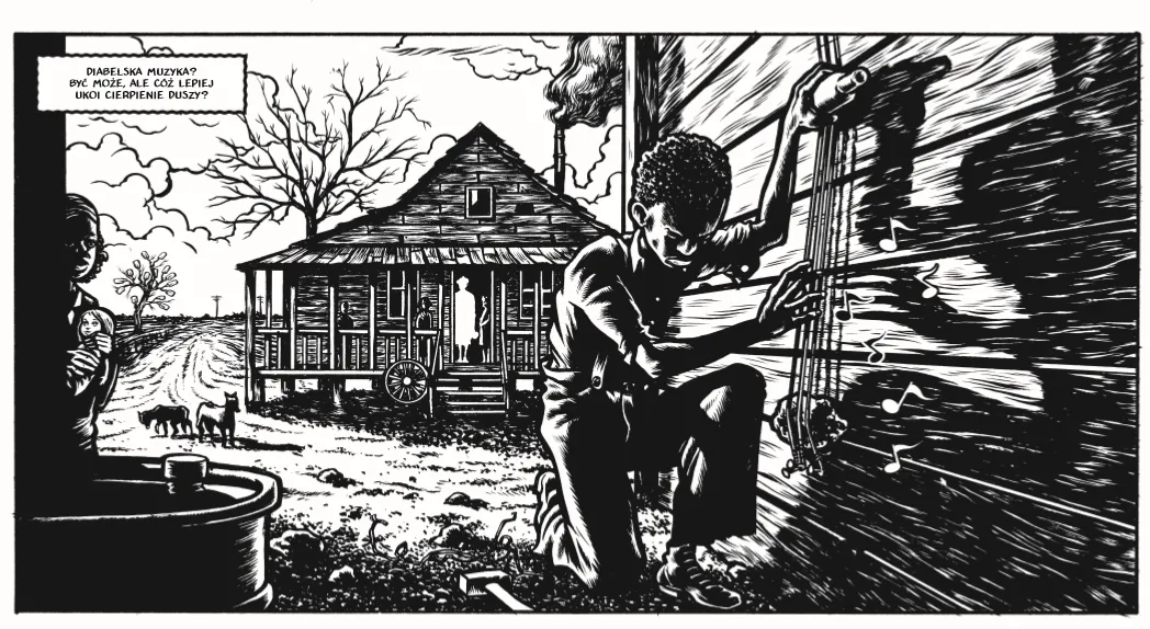 Grafika z komiksu „Love in Vain. Robert Johnson 1911 – 1938”