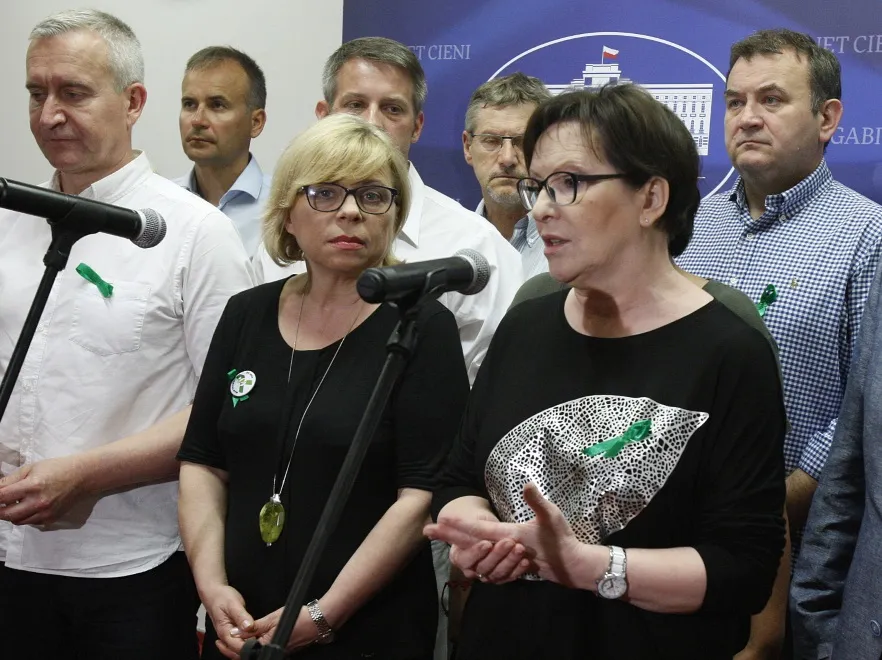 Odleciała... Ewa Kopacz na poważnej konferencji w butach uwielbianych przez hipsterów. FOTO