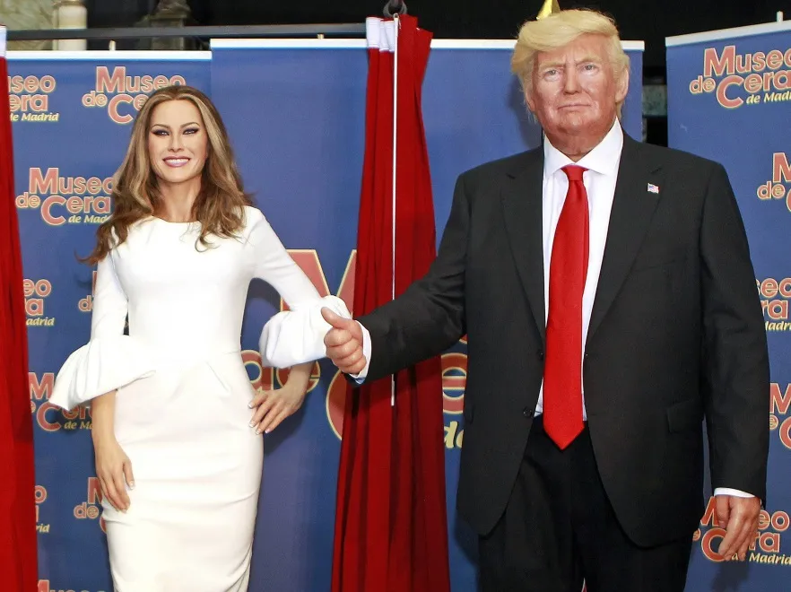 Figury woskowe Melanii i Donalda Trumpów