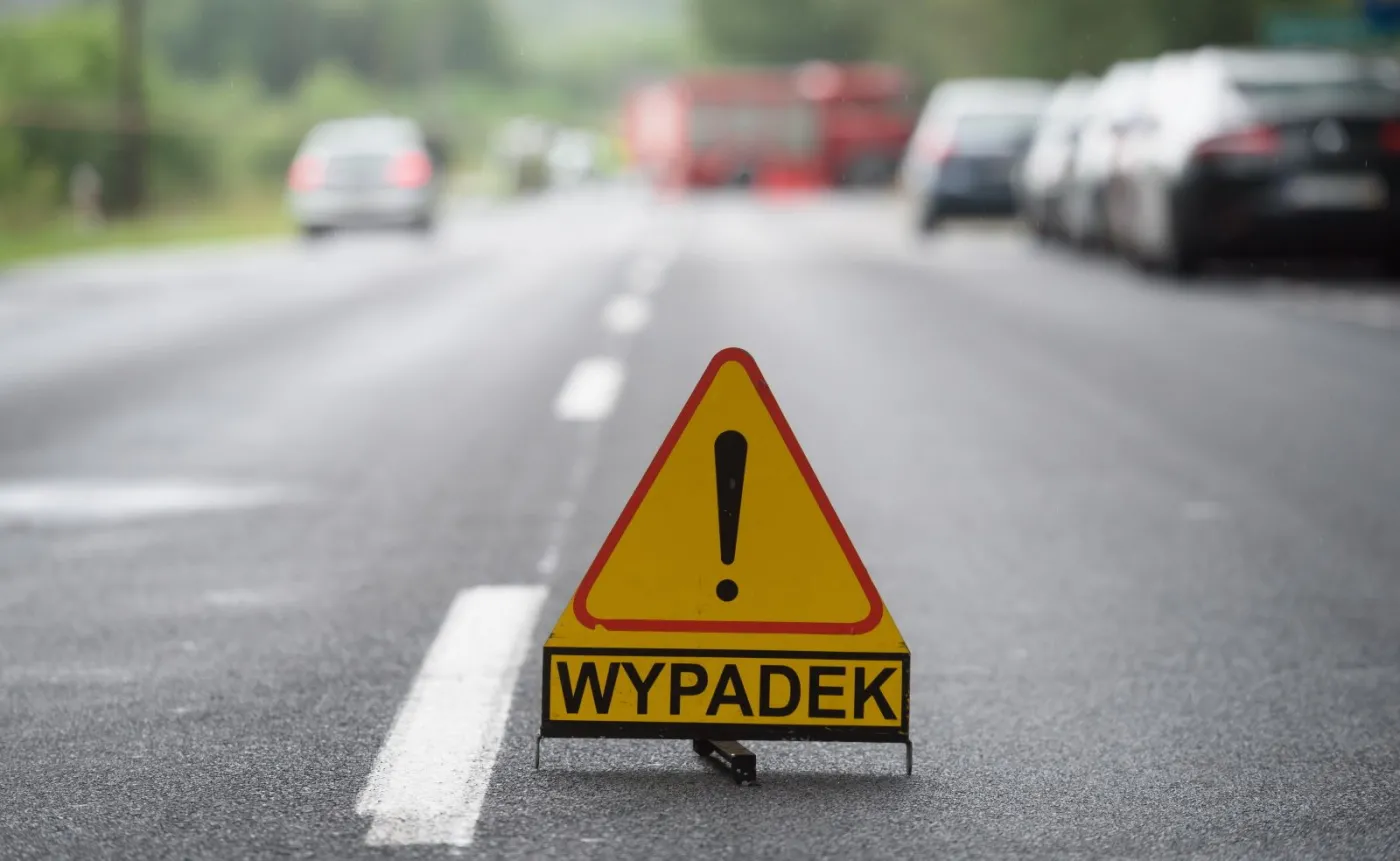 Oznakowanie miejsca wypadku drogowego