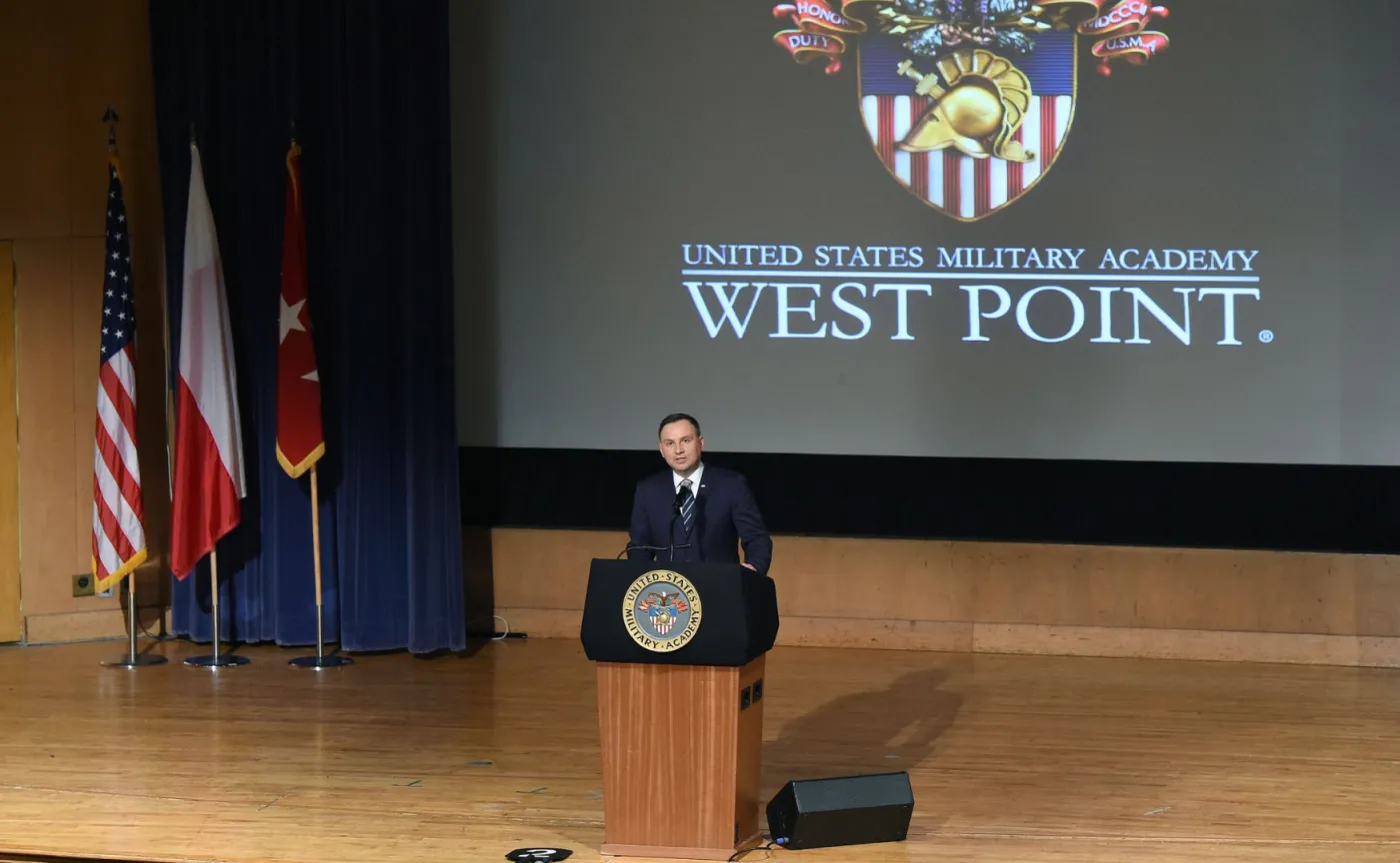 Andrzej Duda wywołał aplauz wśród kadetów West Point. Co im powiedział?