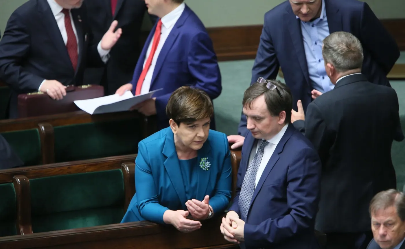 Premier Beata Szydło i minister Zbigniew Ziobro