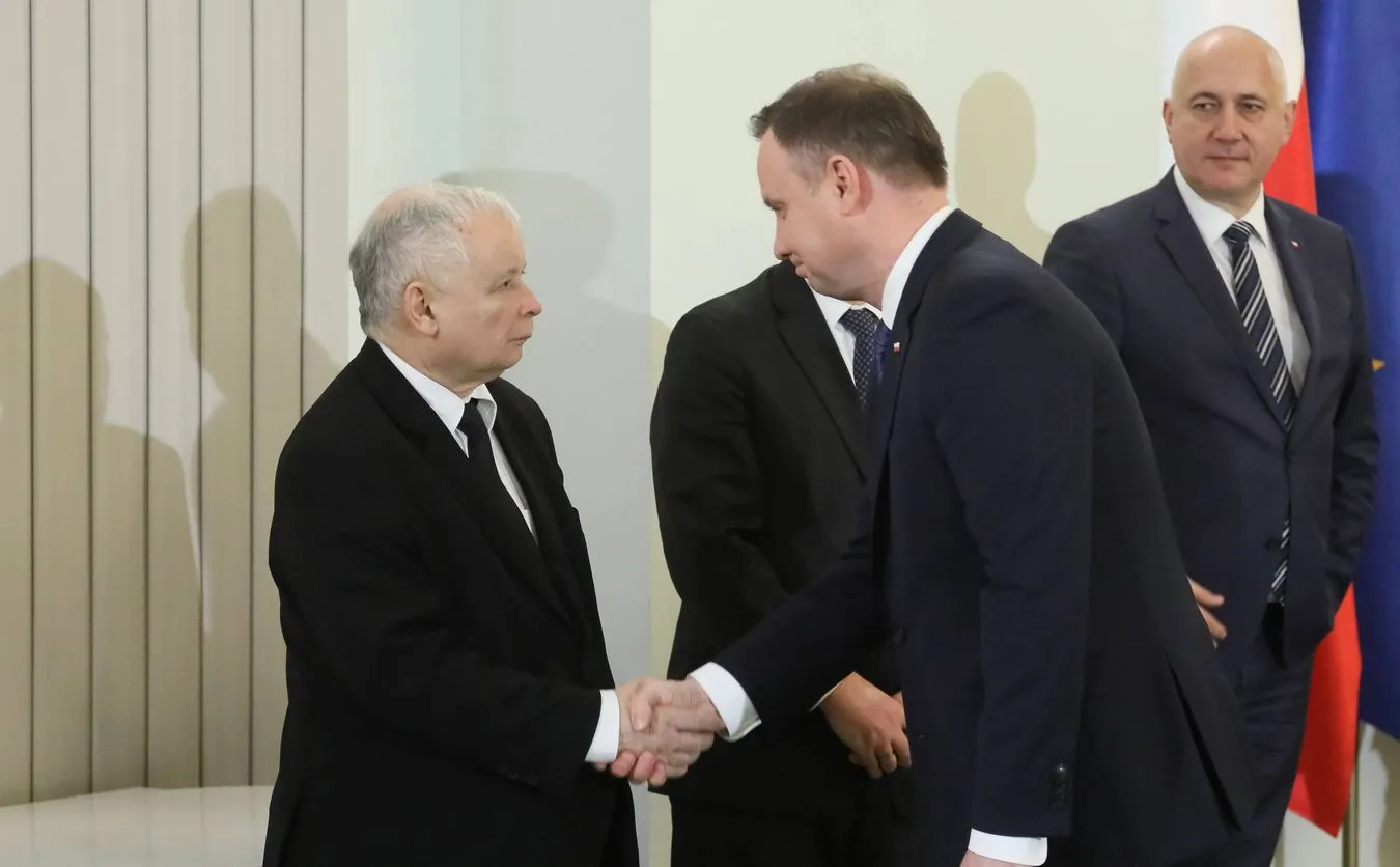 Prezes PiS Jarosław Kaczyński i prezydent Andrzej Duda