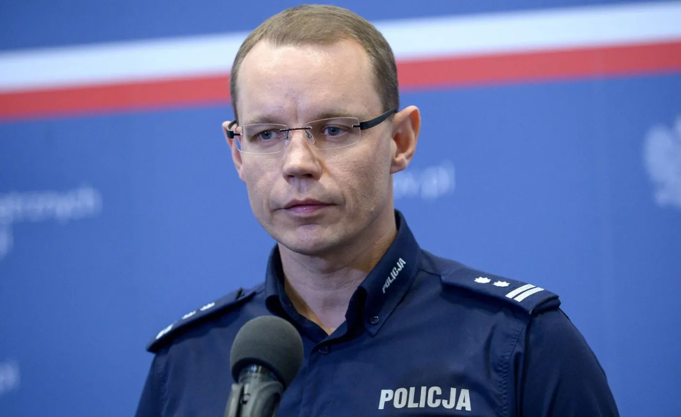Na zdjęciu archiwalnym z dnia 11.05.2017. komendant stołeczny policji mł. insp. Rafał Kubicki.