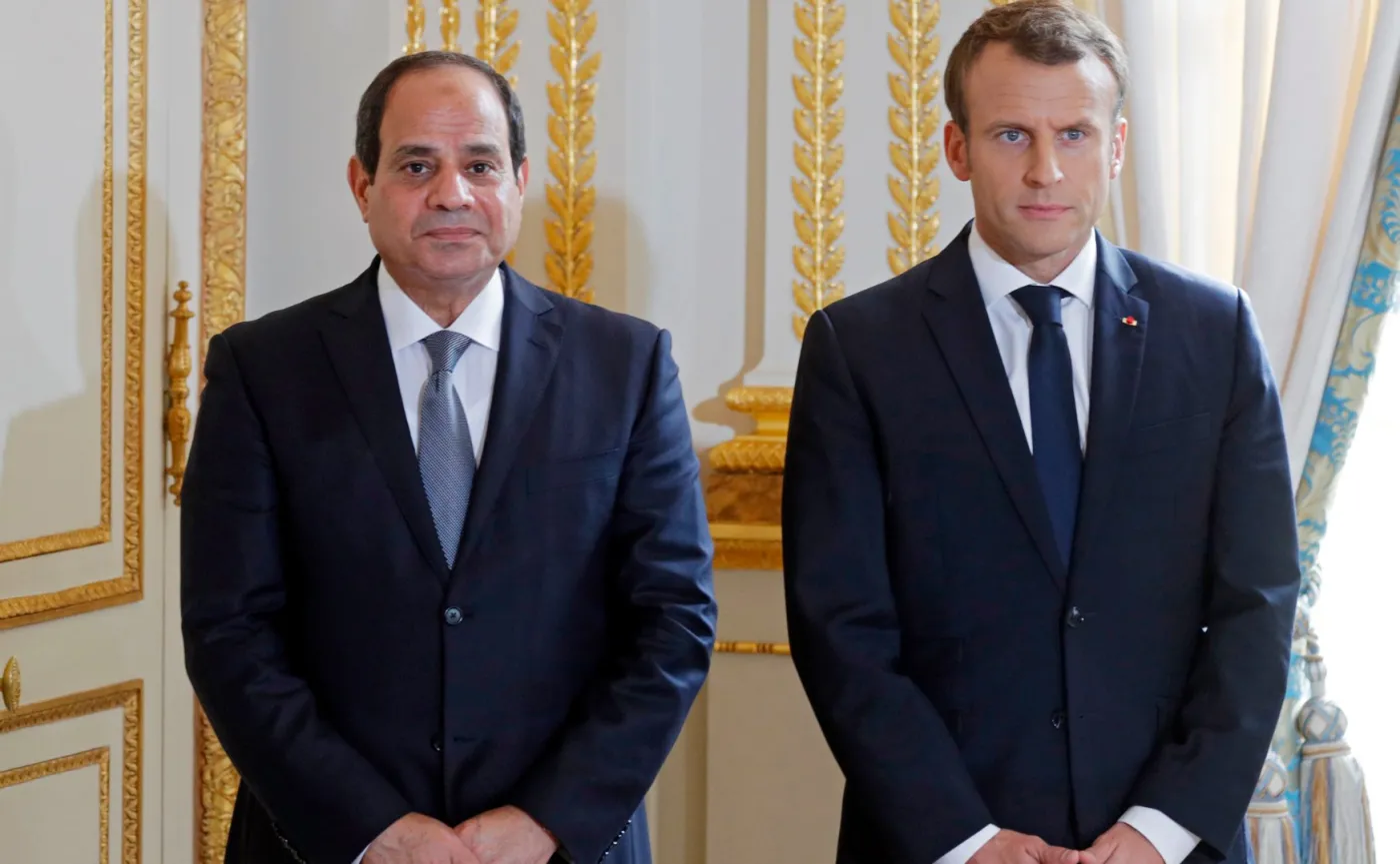 Abdel Fattah al-Sisi i Emmanuel Macron