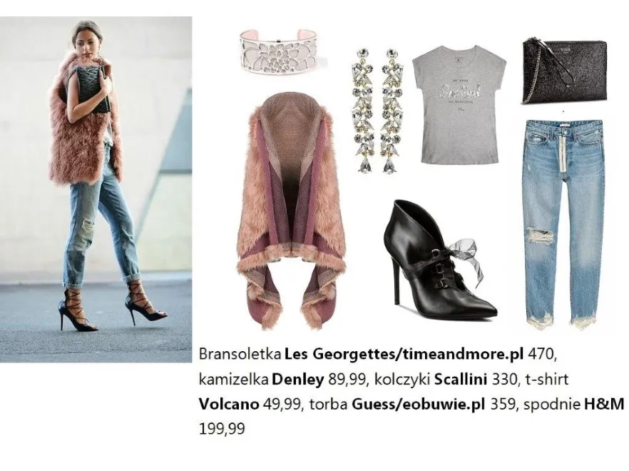 STYLIZACJE z futrzaną kamizelką