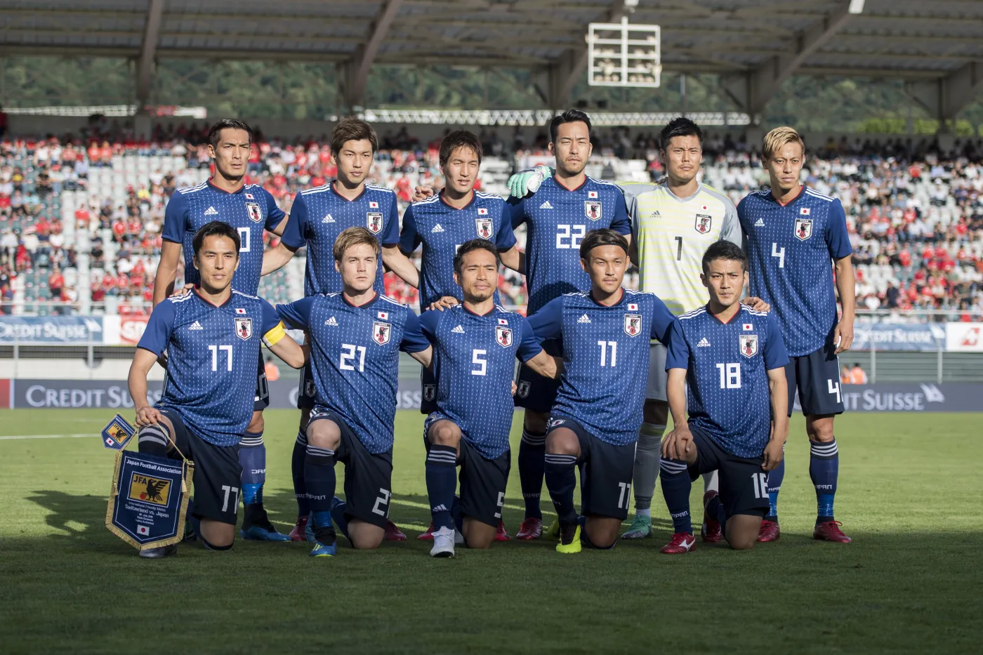 Tomoaki Makino, Yuya Osako, Genki Haraguchi, MayaYoshida, Eiji Kawashima, Keisuke Honda, Makoto Hasebe, Gotoku Sakaki, Yuto Nagatomo, Takashi Usami, Ryota Oshima