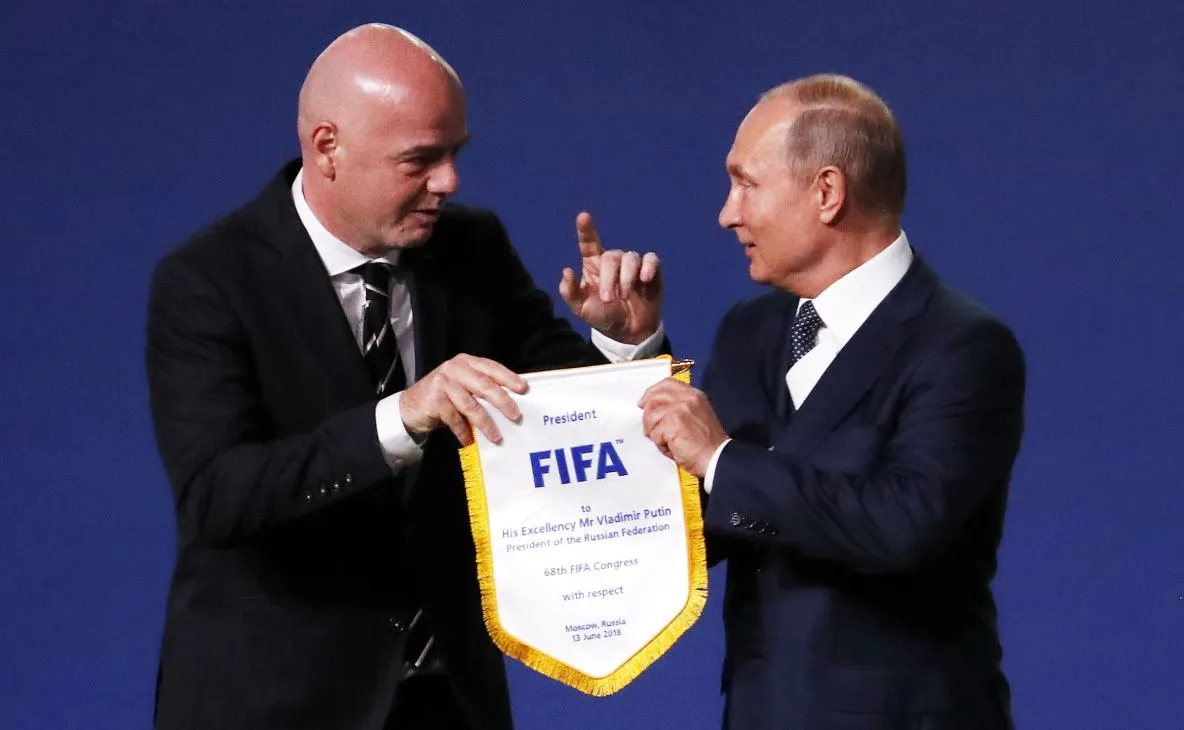 Gianni Infantino i Władimir Putin