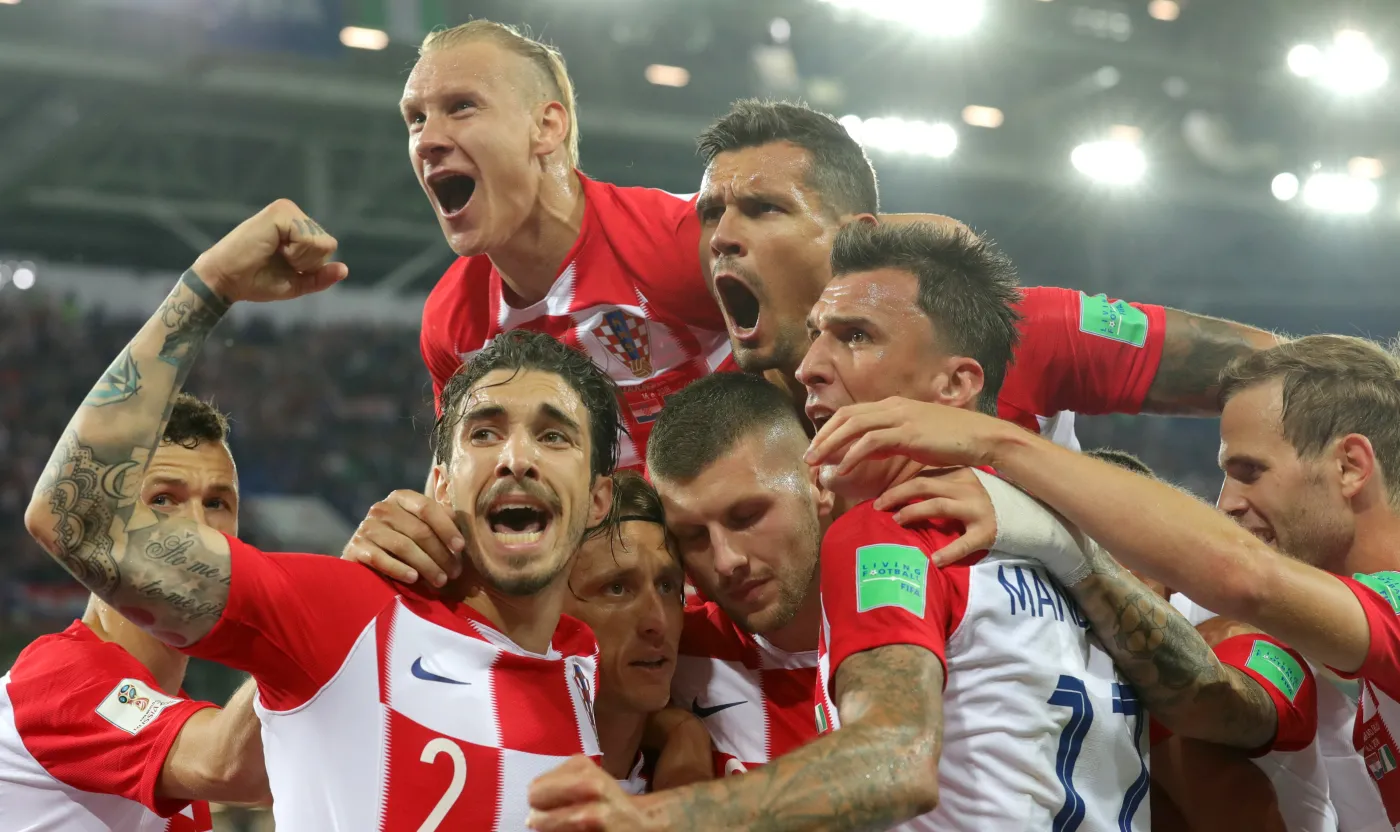 Radość piłkarzy reprezentacji Chorwacji