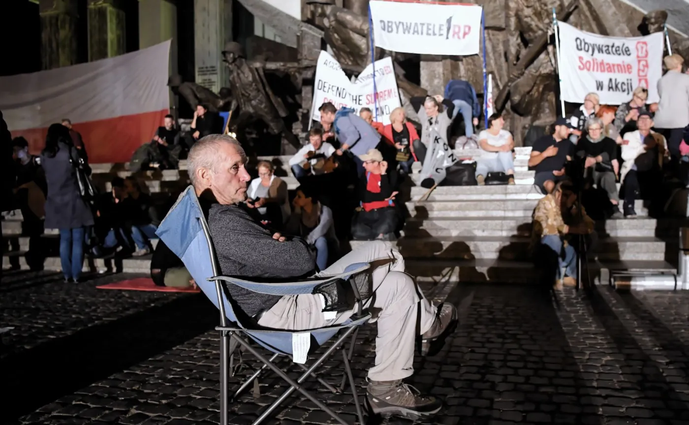 Manifestacja przed siedzibą Sądu Najwyższego