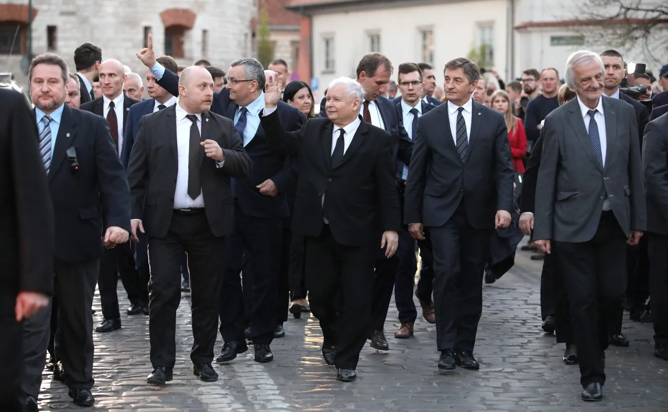 Jarosław Kaczyński i politycy PiS