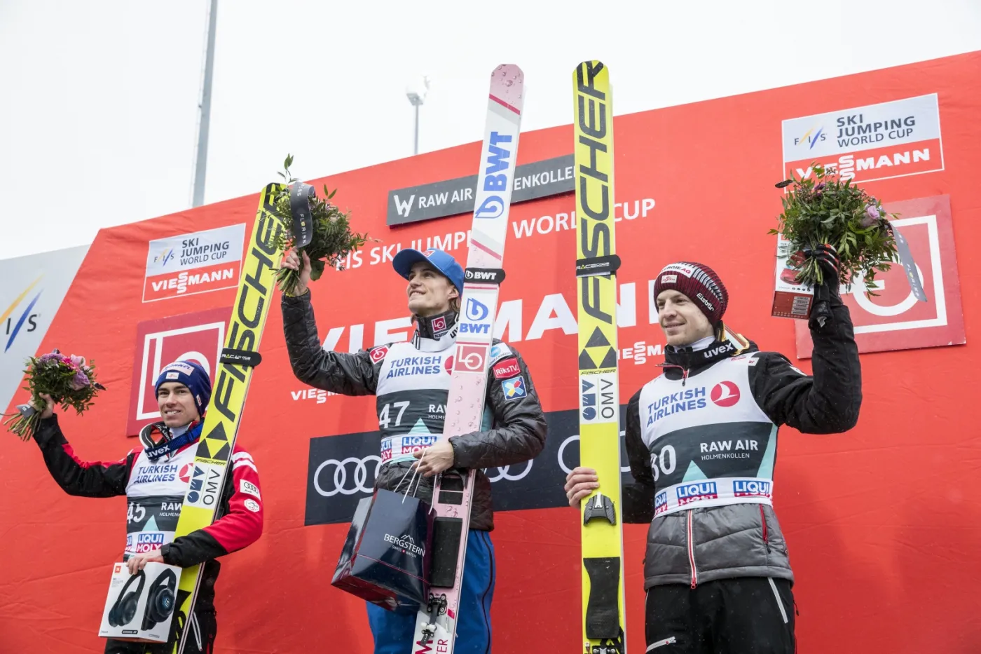 Stefan Kraft, Daniel-Andre Tande i Michael Hayboeck