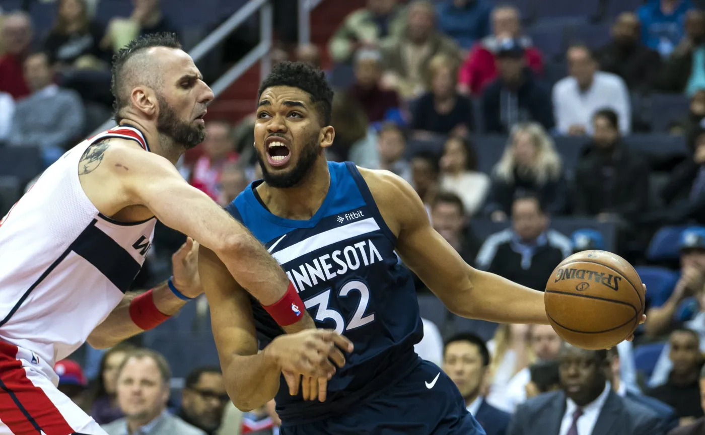 Marcin Gortat i Karl-Anthony Towns