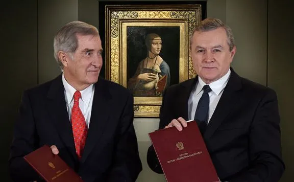 Książę Adam Karol Czartoryski i minister kultury Piotr Gliński