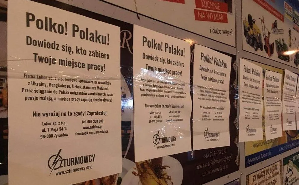 "Polko! Polaku! Dowiedz się, kto zabiera Twoje miejsce pracy!". Nagonka na Ukraińców w Żyrardowie